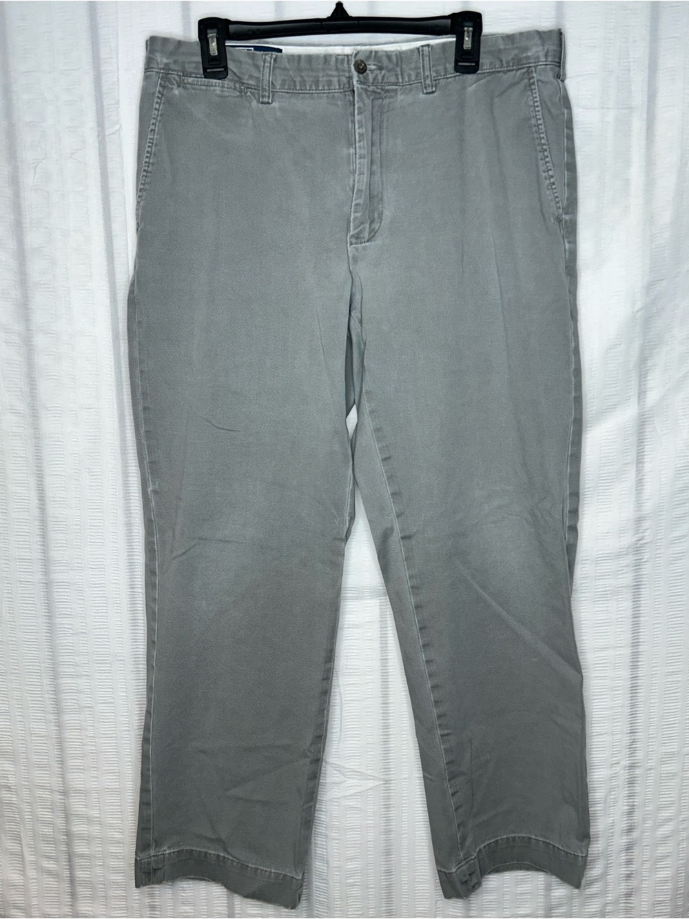Polo Ralph Lauren Preston Pants Mens 36x30 Gray Straight Leg Cotton Twill Pony